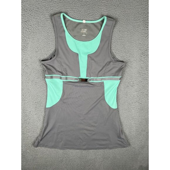 Tail Tech Tennis Golf Dress Gray Turquoise Stretch Medium Lightweight Activewear - Picture 2 of 10